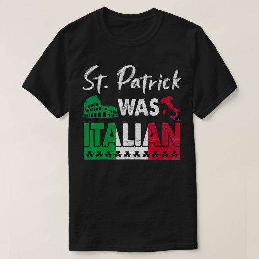 T-shirt St Patrick Était Italien St Patrick's Day Shamrock (Design devant)