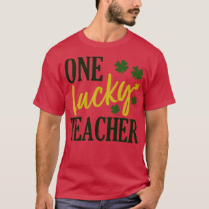 T-shirt st patrick jour chanceux enseignant 1
