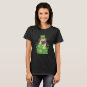 T-shirt St Patrick jour de la Saint-Patrick Pug Chiot Chie (Devant entier)