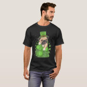 T-shirt St Patrick jour de la Saint-Patrick Pug chiot Chie (Devant entier)