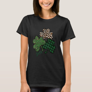 T-shirt St Patrick Jour S Drôle Buffalo Plaid Leopard Sham