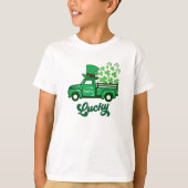 T-shirt St Patrick Leprechaun Camion Rainbow Luck Shamrock (Devant)