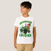 T-shirt St patrick leprechaun monster camion shamrock (Devant entier)