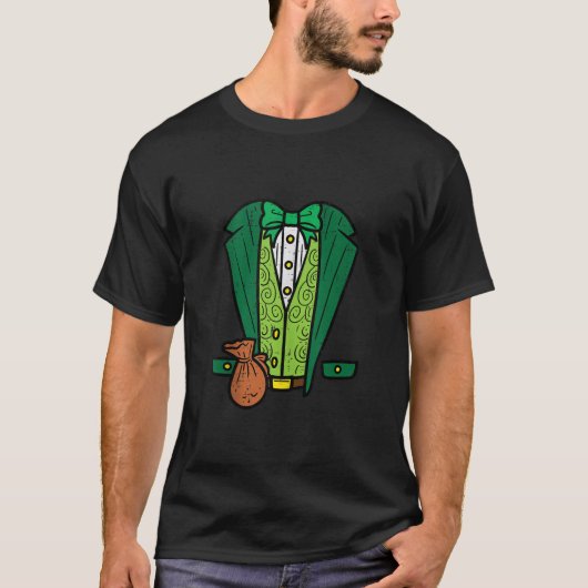 T-shirt St patrick Leprechaun Tuxedo Costume Hommes Garçon (Devant)