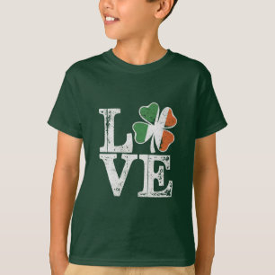T-shirt St Patrick Love Chance Irlande Trèfle Vert 