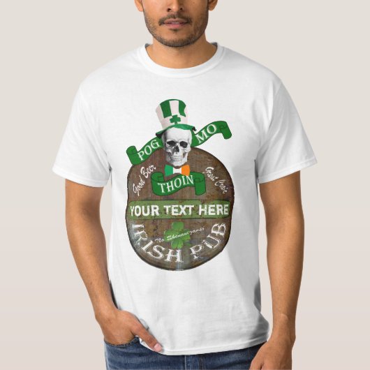 T-shirt St patrick offensif gaélique drôle (Devant)