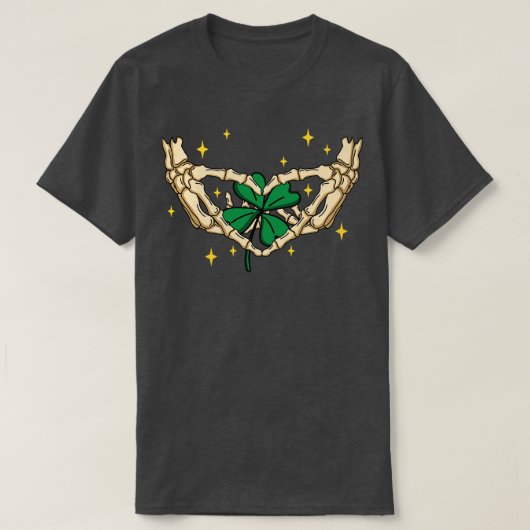 T-shirt St patrick Paddy Day Four Leaf Clover Shamrock Sk (Design devant)