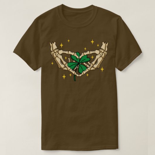 T-shirt St patrick Paddy Day Four Leaf Clover Shamrock Sk (Design devant)