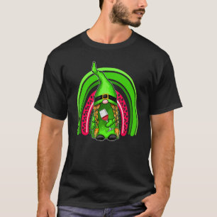 T-shirt St Patrick S Day Gnome Boire Vin Shamrock Leopard