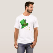 T-shirt St Patrick`s Day Gold Coins Casquette vert (Devant entier)