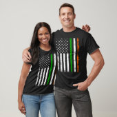 T-shirt St Patrick s Day Ireland s Irish American Flag (Unisexe)