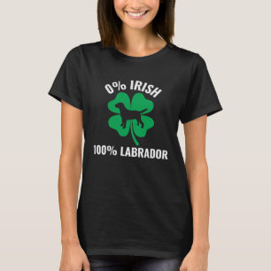 T-shirt St Patrick s Day Labrador Retriever Noir Jaune V