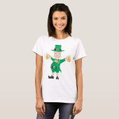T-shirt St Patrick’s Day Leprechaun with Beer Mugs (Devant entier)