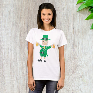 T-shirt St Patrick’s Day Leprechaun with Beer Mugs