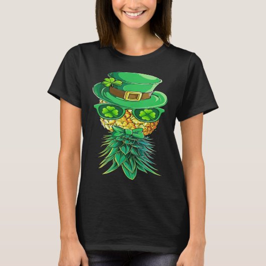 T-shirt St Patrick s Day Mask Swinger Upside Down Pineapp (Devant)