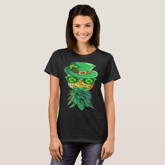 T-shirt St Patrick s Day Mask Swinger Upside Down Pineapp (Devant entier)