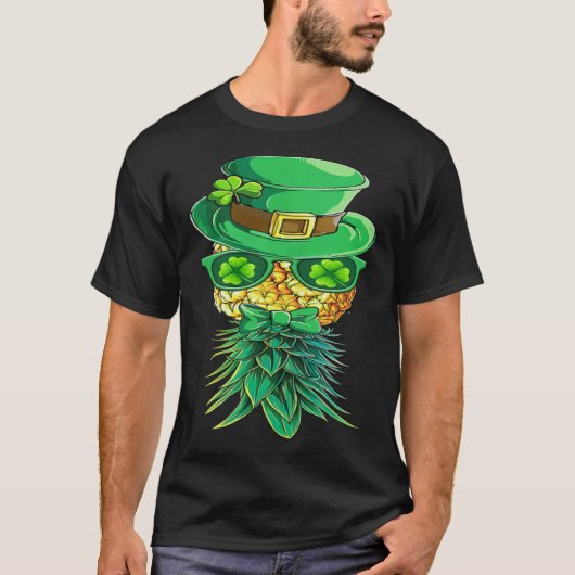 T-shirt St Patrick s Day  Mask Swinger Upside Down Pineapp (Devant)