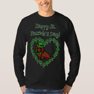 T-shirt St Patrick S Day Red Long Dachshund
