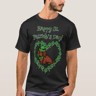 T-shirt St Patrick S Day Red Long Dachshund