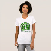 T-shirt St. Patrick’s Day Shamrock vert Boho Arc-en-ciel (Devant entier)