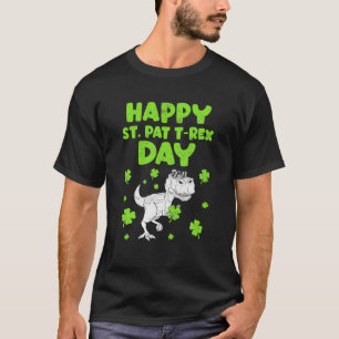 T-shirt St patrick Saint Pat T Rex Dinosaures Funny St Pa