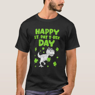 T-shirt St patrick Saint Pat T Rex Dinosaures Funny St Pa