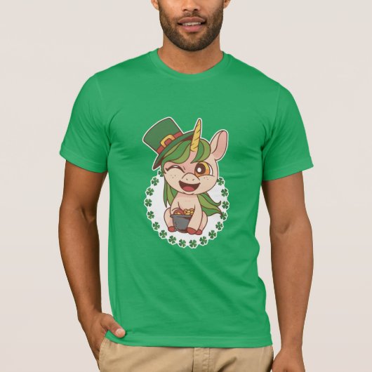 T-shirt St patrick Unicorn (Devant)