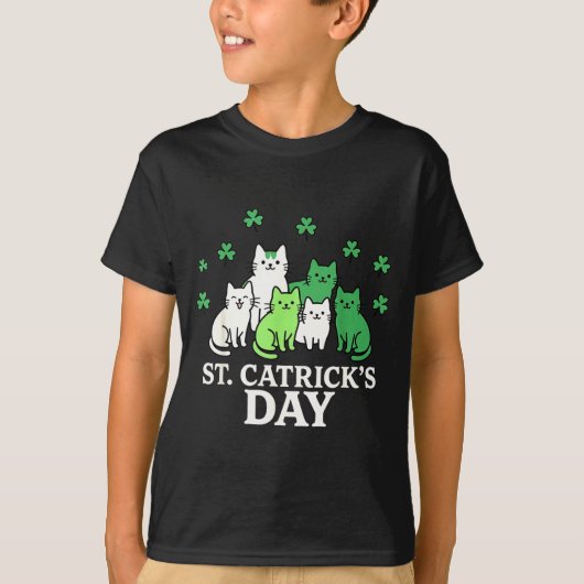 T-shirt St patricks catricks journee chats droles (Devant)
