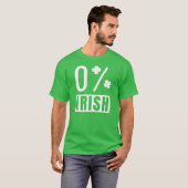 T-shirt St Patrick's Day 0% Irish Four Leaf Clover (Devant entier)