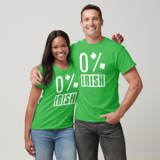 T-shirt St Patrick's Day 0% Irish Four Leaf Clover (Unisexe)
