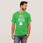T-shirt St Patrick's Day 0% irlandais (Devant entier)