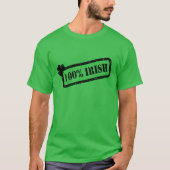 T-shirt St. Patrick's Day 100% Shamrock irlandais Green M  (Devant)