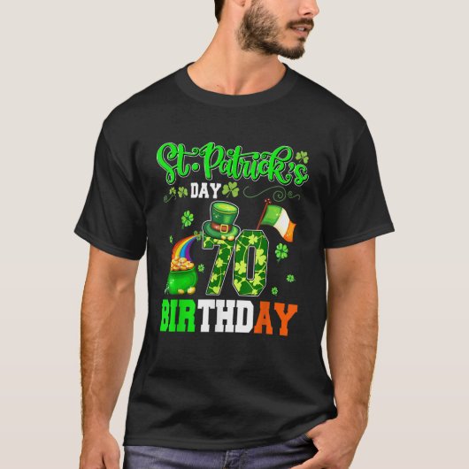 T-shirt St Patrick's Day 70 Anniversaire Funny 70e Anniver (Devant)