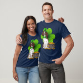 T-shirt St Patrick's Day Anglais Springer Shamrock espagno (Unisexe)