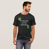 T-shirt St. Patrick's Day avec bière verte Shamroc (Devant entier)