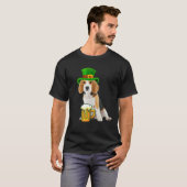 T-shirt St Patrick's Day Beagle Drôle irlandais (Devant entier)