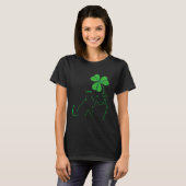T-shirt St Patricks Day Black Cat My Lucky Charm Shamrock  (Devant entier)