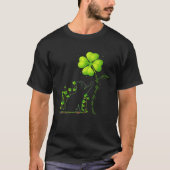 T-shirt St Patricks Day Black Cat My Lucky Charm Shamrock (Devant)