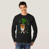 T-shirt St Patricks Day Cardigan Welsh Corgi Dog Shamrock (Devant entier)