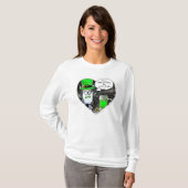 T-SHIRT ST PATRICK'S DAY CHAT AVEC BIÈRE IRLANDAISE VERTE  (Devant entier)