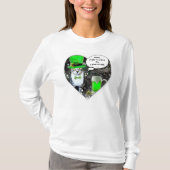 T-SHIRT ST PATRICK'S DAY CHAT AVEC BIÈRE IRLANDAISE VERTE  (Devant)