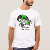 T-SHIRT ST PATRICK'S DAY CHAT AVEC BIÈRE IRLANDAISE VERTE, (Devant)