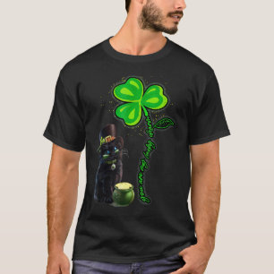 T-shirt St Patricks Day Chat Noir Mon Porte-Bonheur Femme