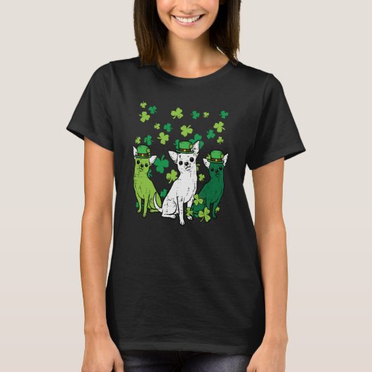 T-shirt St Patricks Day Chihuahuas Dog Saint Paddys Men Wo (Devant)