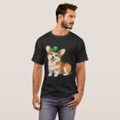 T-shirt St Patrick's Day Corgi Dog Irish Shamrock Leprecha (Devant entier)