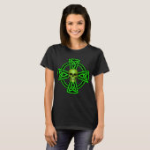 T-shirt St. Patrick's Day Croix celtique et crâne (Devant entier)