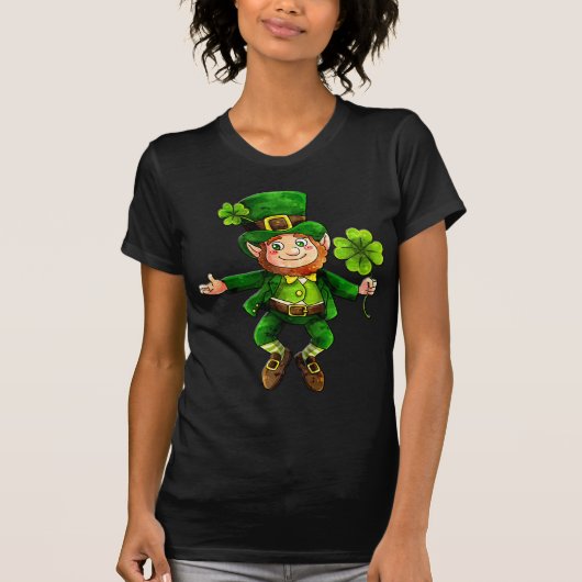 T-shirt St. Patrick's Day Cute Leprechaun (Devant)