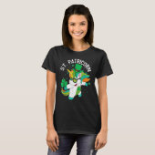 T-shirt St Patricks Day Dabbing Unicorn Leprechaun Leprico (Devant entier)