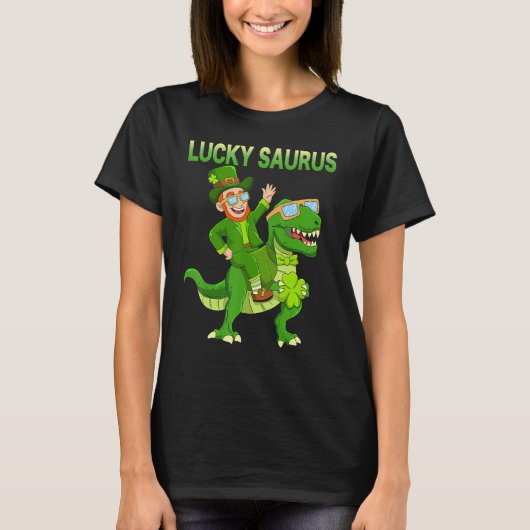 T-shirt St Patricks Day Dinosaur Happy St Pat Trex Boys Gi (Devant)
