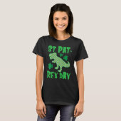 T-shirt St Patricks Day Dinosaur St Pat Rex Day Kids Dino (Devant entier)
